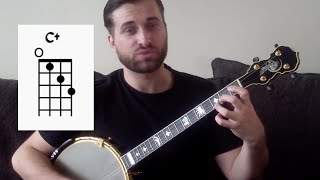 Tenor Banjo Chord Lesson Augmented Chords CGDA Tuning [upl. by Atiugram526]