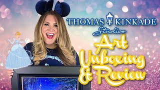 Brand New DISNEY Thomas Kinkade Art Print Unboxing amp Review 🎨🖼🏰 [upl. by Nah]