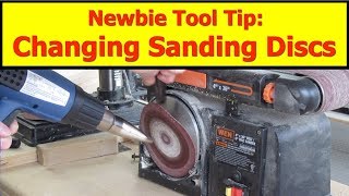 Newbie Tool Tip Replacing a Sanding Disc [upl. by Laamak562]