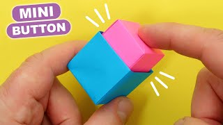 Origami MINI BUTTON POP IT FIDGET toy  NO GLUE Origami Paper Craft  Push pop [upl. by Nirrad534]