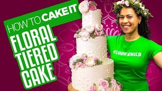 Delicious Spring Floral Tiered Cake for Mothers Day  How To Cake It  Yolanda Gampp [upl. by Janetta]