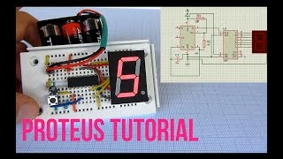 Seven segment display decoder 4026 NE555  Proteus tutorial [upl. by Lymn945]