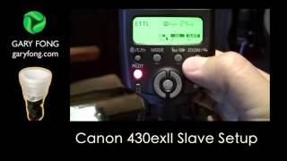 Canon 430exII Setup for Remote Slave [upl. by Schaper283]