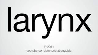 How To Pronounce Larynx [upl. by Fritze]