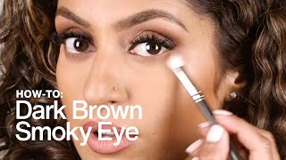 HOW TO Dark Brown Smoky Eye  MAC Cosmetics [upl. by Vern611]