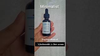 Minimalist niacinamide 5 face serum review shorts review minimalist serum [upl. by Olivette287]