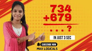 HOW TO DO ADDITION IN MATHEMATIC METHOD FAST MATHS TRICKS  FAST THAN CALCULATOR  MAXLOGICALS [upl. by Hanima]