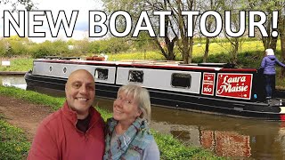 New Boat Tour  COME ONBOARD and take a look around our new Canal Narrowboat Tiny Home Episode 122 [upl. by Ebonee600]