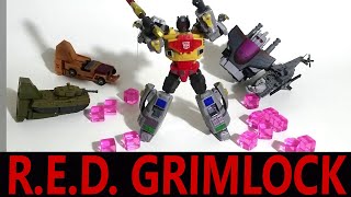 UNRELEASED TRANSFORMERS RED GRIMLOCK REVIEW MIKE VS MIKE [upl. by Klos488]