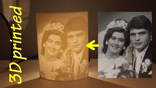 3D printed lithophane with background light [upl. by Stoneman]