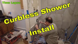 Curbless shower install step by step [upl. by Serles]