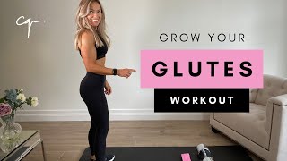 20 MIN GLUTE WORKOUT  Grow Your Glutes at Home with Band amp Dumbbell [upl. by Jeramey]