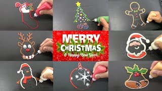 Christmas Pancake Art Creations Learn How to DIY Pancake Art [upl. by Elamor744]