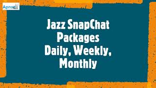 Jazz SnapChat Packages Daily Weekly and Monthly Price amp Code Details [upl. by Reseda186]