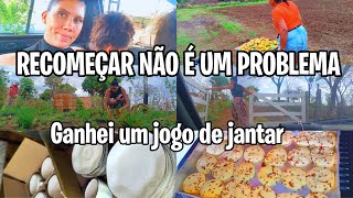 RECOMEÇAR NÃO É UM PROBLEMA GANHEI UM JOGO DE JANTAR VLOG [upl. by Oakleil]