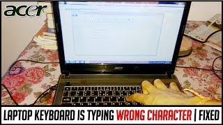 Laptop keyboard typing wrong character  How to repair Acer laptop keyboard amp disable fn key from os [upl. by Udela]