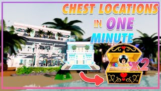 All Beach House Chest Locations 2022  ROYALE HIGH [upl. by Germain466]