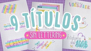 Títulos bonitos 🚫 SIN LETTERING🚫 para ¡Principiantes [upl. by Squires209]