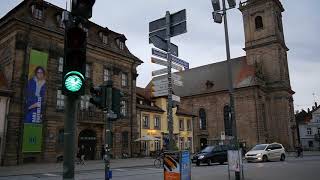 D Erlangen Germany Sights and Sounds of the City Center October 2017 [upl. by Sirromaj]