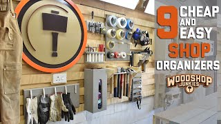 9 Cheap And Easy Shop Organizers  Super Simple HOW TO [upl. by Heall]