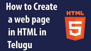 How to Create a web page in HTML in Telugu [upl. by Noyar872]