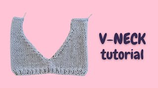 V Neck Tutorial  Follow Along  Step by Step Tutorial for Beginners quotDecreasing Stitches Part 33quot [upl. by Lisbeth]