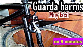 Guardabarros para bicicleta muy facil [upl. by Yhotmit]