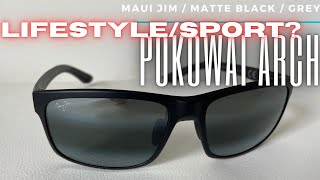 😎 Maui Jim Pokowai Arch Matte Black Natural Grey Polarized 4392M Sunglasses  vorstellen zeigen 😎 [upl. by Theurer]