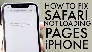 How To FIX Safari Not Loading Pages On iPhone 2021 [upl. by Aselehc]