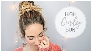 CHIGNON per capelli RICCIMOSSI  Curly High Bun  Silvia Viscardi [upl. by Airebma]