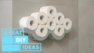 How to make a Toilet Roll Holder  DIY  Great Home Ideas [upl. by Annayhs408]