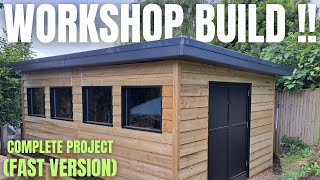 DIY Building a Workshop From Scratch  Complete Build  Fast Version [upl. by Adrahs]