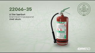 6 liter bærbart brannslukningsapparat med skum for litiumionbatterier  Kode 2206635 [upl. by Nimrac128]