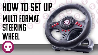 PS4  XBOX One amp PC Gaming Steering Wheel with Pedals  Setup and Configuration [upl. by Aimas]