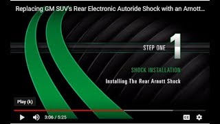 Replacing GM SUVs Rear Electronic Autoride Shock with an Arnott New or Remanufactured Shock [upl. by Yrroc769]