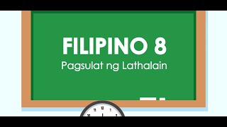 Videoaralin sa Filipino 8 Pagsulat ng Lathalain [upl. by Alastair114]