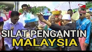 Pengantin Malaysia Di Sambut dengan Silat Pengantin Dan Paluan kompang sungguh bahagia sekali [upl. by Eicirtap]