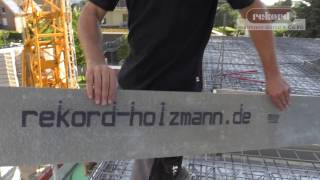 rekord Holzmann  Deckenrandschalungen aus Holzbeton  XPS und EPS [upl. by Yekcor]