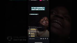 Go Yayo responds to sauce walka on IG live full video in description🚨 [upl. by Parsaye]