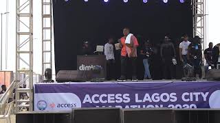 Barry Jhays Performance at Lagos City Marathon 2020 [upl. by Aihsilef]