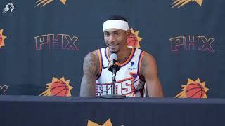 Keon Johnson 2023 Phoenix Suns Media Day Press Conference [upl. by Nallaf737]