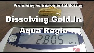 How To Properly Dissolve Gold With Aqua Regia  mixing vs incremental dosing [upl. by Ru]