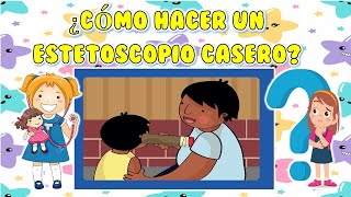 ¿Cómo hacer un estetoscopio casero🧐APRENDO EN CASA [upl. by Aretta338]