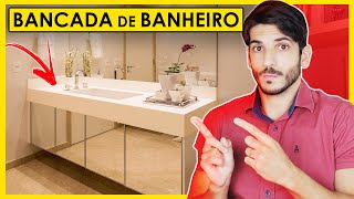 PIA DE BANHEIRO  20 TIPOS DE BANCADA PORCELANATO GRANITO QUARTZO E MUITO MAIS [upl. by Norean]