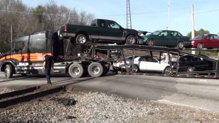 Truck stuck on RR crossing [upl. by Raquel]