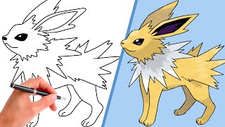 How To Draw JOLTEON POKÉMON 135  GENERATION 1  StepByStep [upl. by Lemon712]