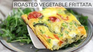 ROASTED VEGETABLE FRITTATA  easy healthy frittata recipe [upl. by Leffert]