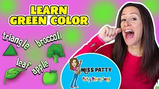 Learn Colors Song for Children  Green Color of the Day by Patty Shukla Sign Language Nursery Rhyme [upl. by Kylstra19]