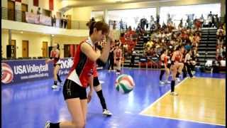 日本代表女子バレーボールチーム 試合前練習 USA Volleyball Cup 2013 [upl. by Simmons]