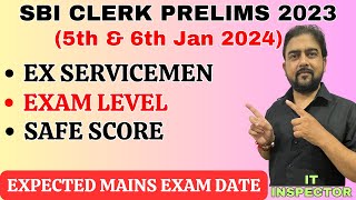 SBI Clerk Prelims Analysis 2023  Expected Cut Off Ex Servicemen 2023 [upl. by Aleac]